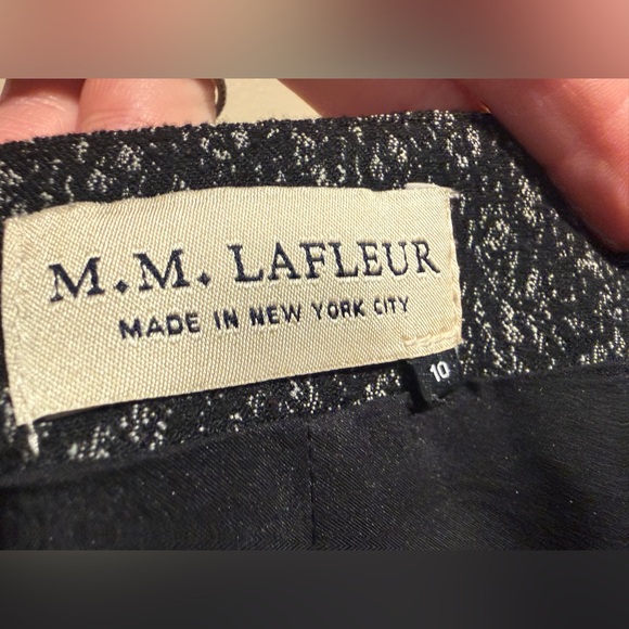 M.M. Lafleur Pencil Skirt black white abstract pattern womens size 10 - Picture 4 of 9